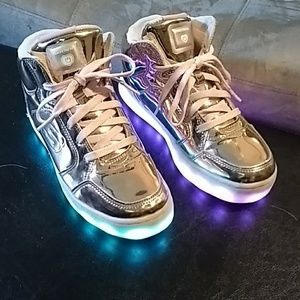 skechers energy lights rose gold